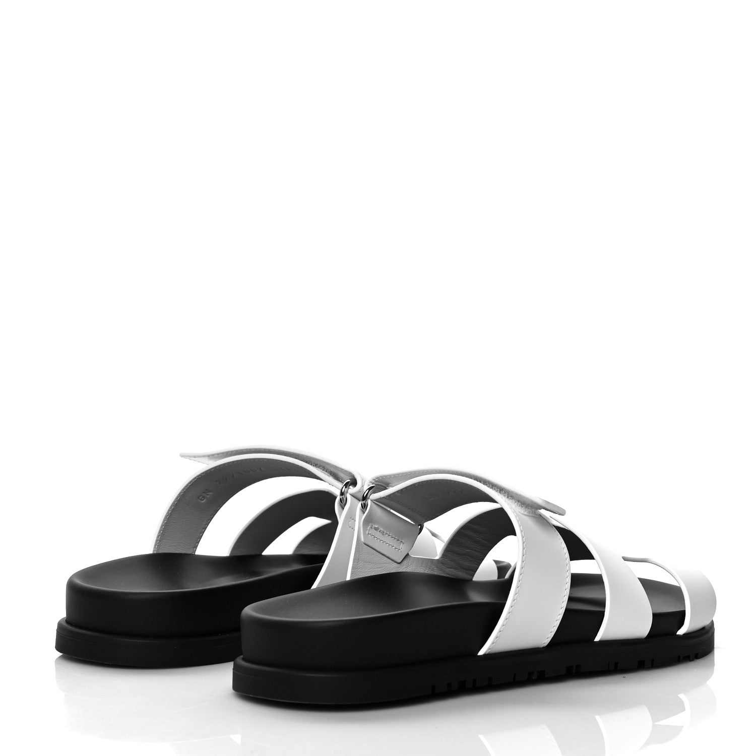 Hermes Calfskin Womens Chypre Sandals 38.5 White 4 of 8