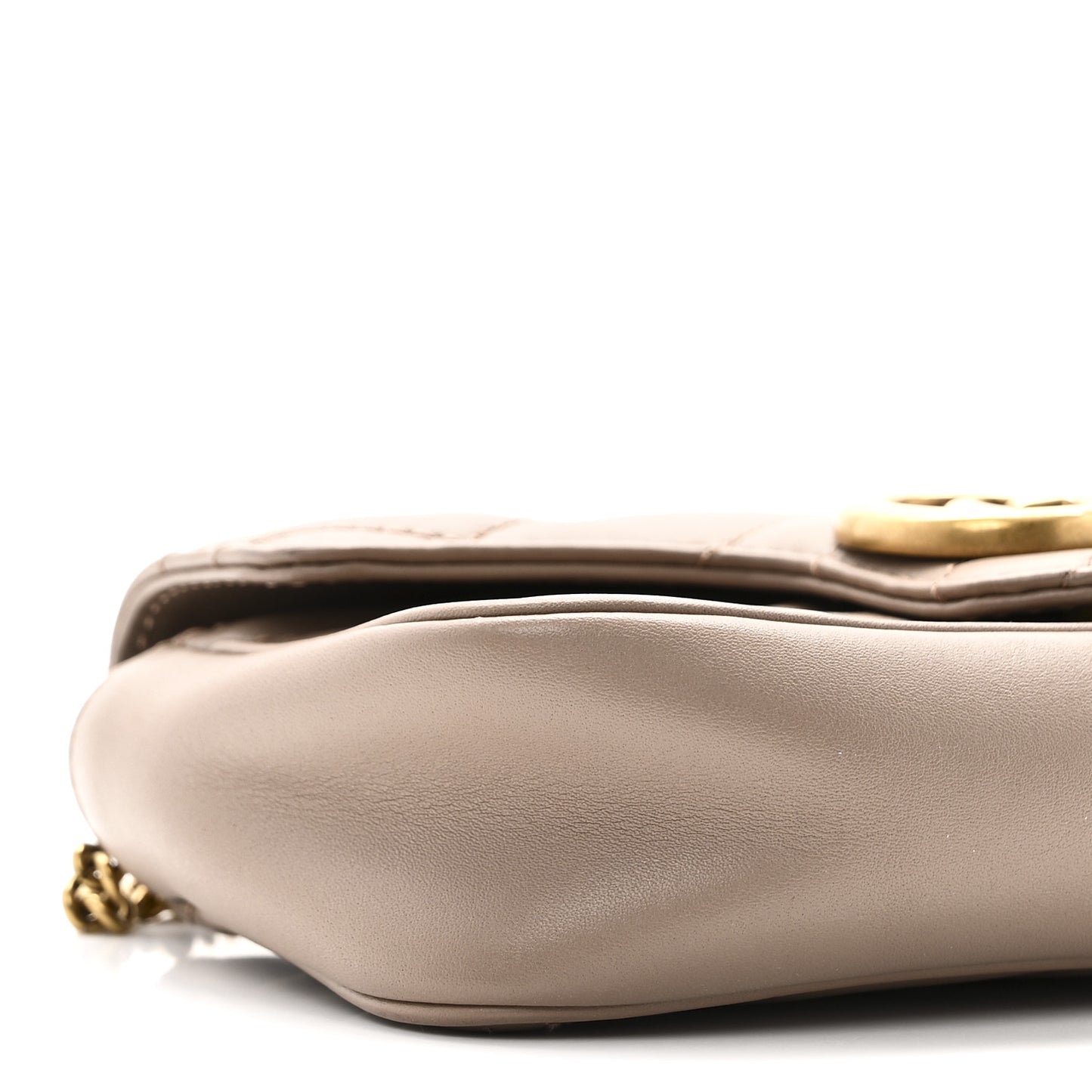 Calfskin Matelasse Super Mini GG Marmont Shoulder Bag Porcelain Rose