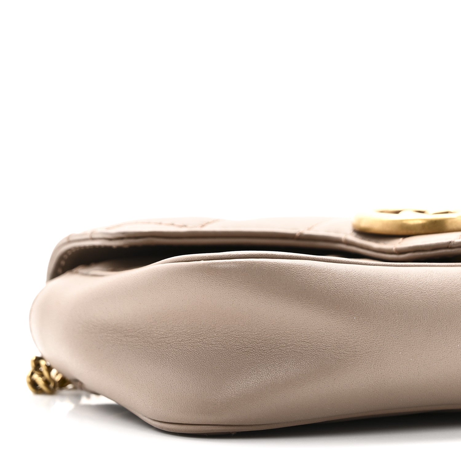 Gucci Calfskin Matelasse Super Mini GG Marmont Shoulder Bag Porcelain Rose 9 of 10