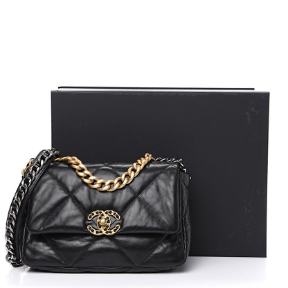 Chanel Lambskin Quilted Medium 19 Flap Black 10 of 10