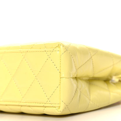Chanel Shiny Aged Calfskin Quilted Nano Kelly Shopper Light Yellow 10 of 10