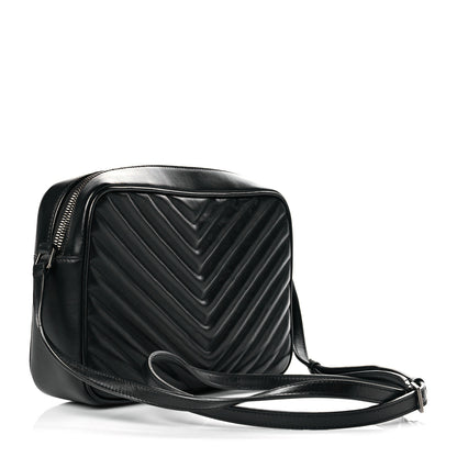 Saint Laurent Calfskin Matelasse Monogram Lou Camera Bag Black 3 of 10