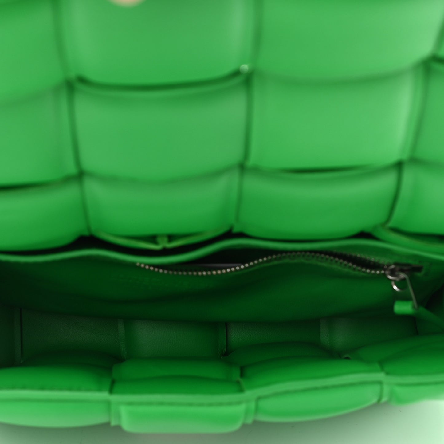 Nappa Maxi Intreccio Padded Cassette Crossbody Bag Parakeet