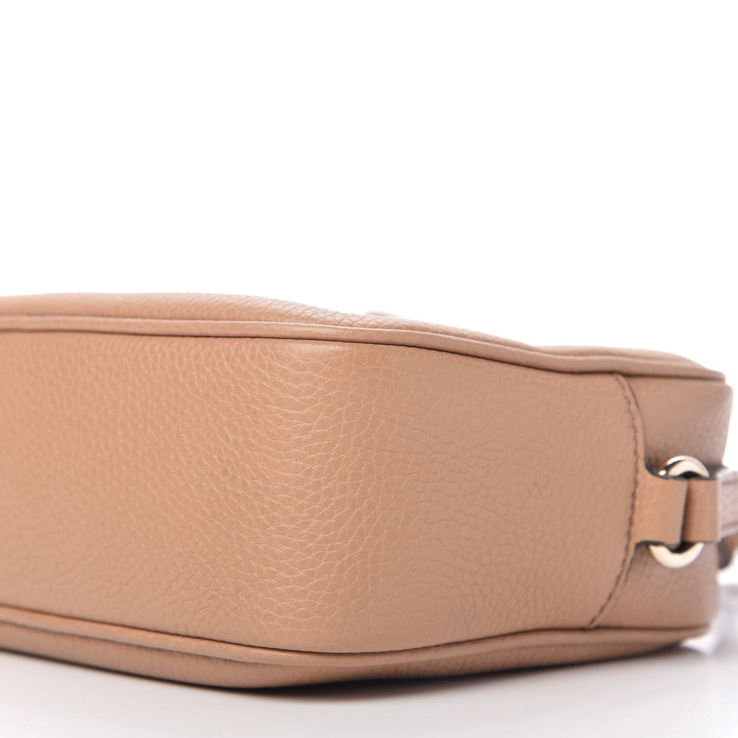 Pebbled Calfskin Small Soho Disco Bag Rose Beige