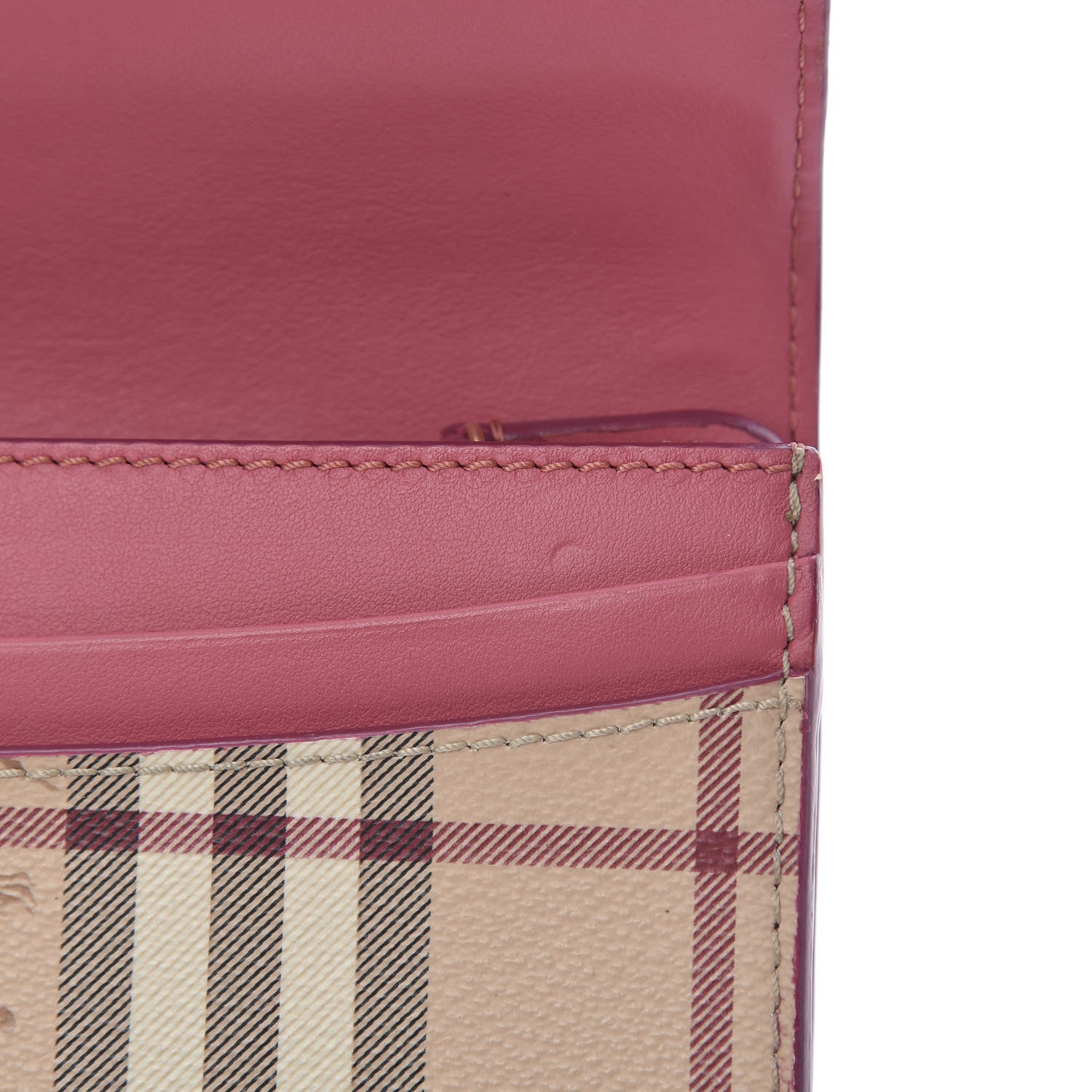Burberry Haymarket Check Halton Wallet Pink 11 of 11