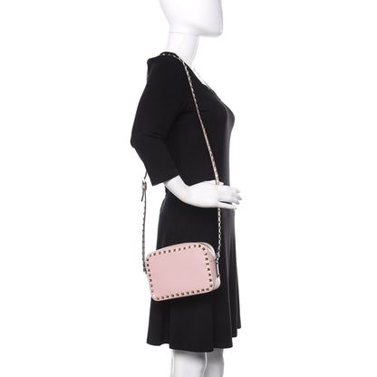 Valentino Garavani Calfskin Rockstud Camera Crossbody Bag Water Rose 2 of 9