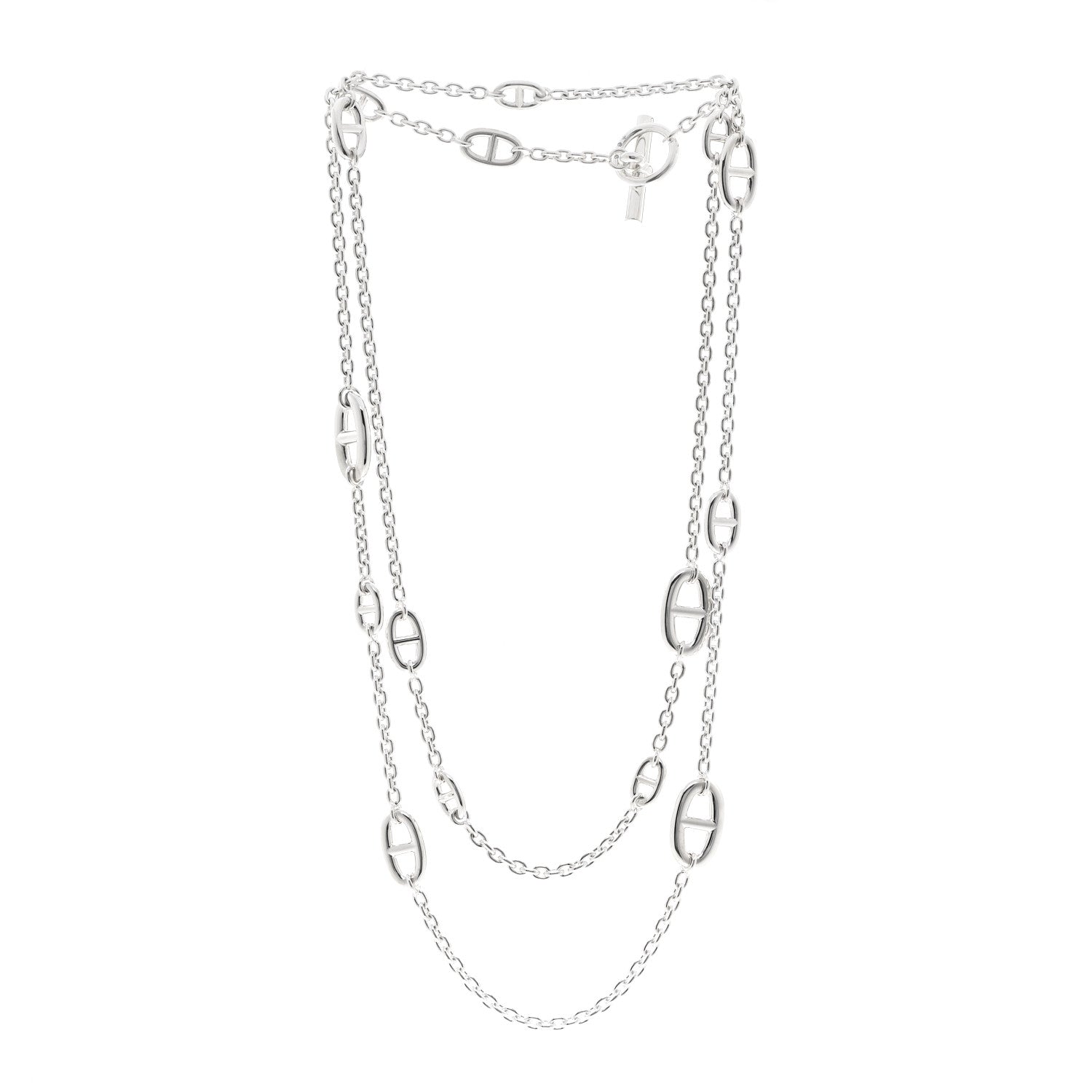 Hermes Sterling Silver Farandole Necklace 120 3 of 6