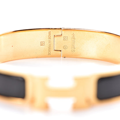 Hermes Enamel Narrow Clic Clac H Bracelet PM Black 4 of 5