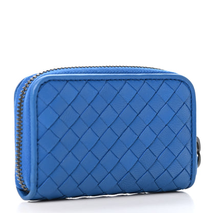 Bottega Veneta Nappa Intrecciato Zip Around Coin Purse Bleuette 2 of 4