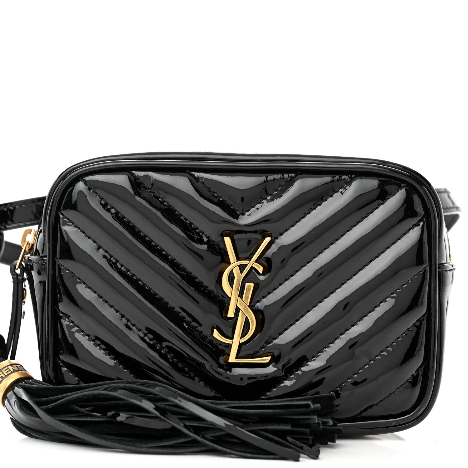 Saint Laurent Patent Matelasse Monogram Lou Belt Bag Black 8 of 12