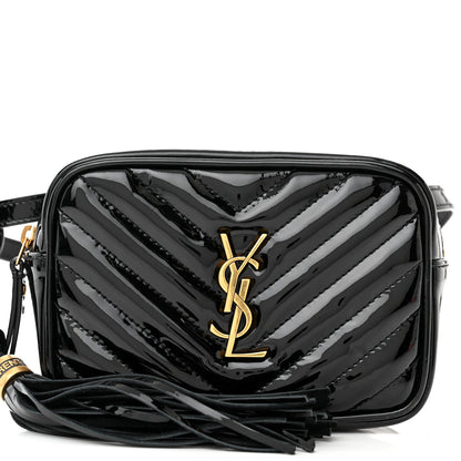 Saint Laurent Patent Matelasse Monogram Lou Belt Bag Black 8 of 12