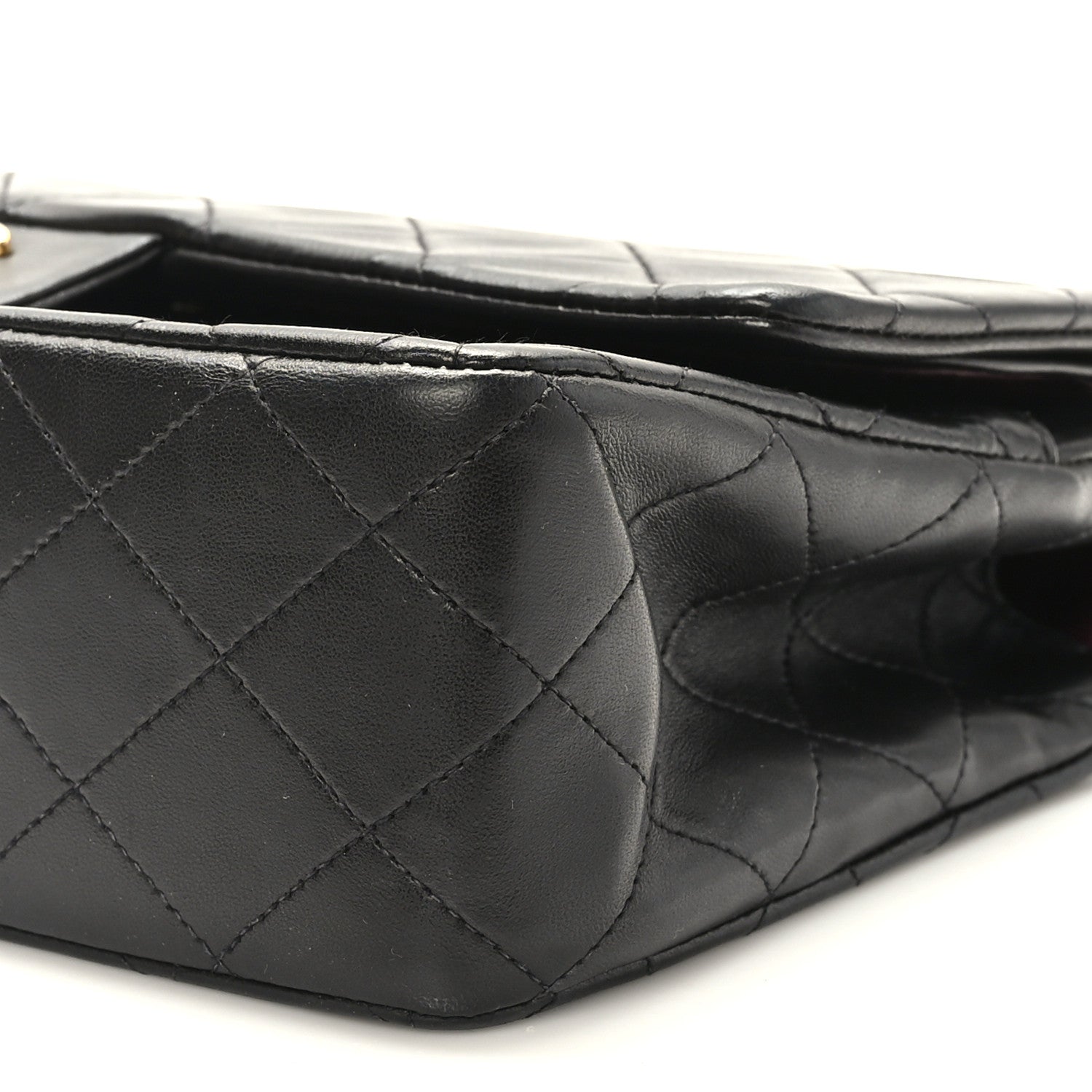 Chanel Lambskin Quilted Medium Double Flap Black 9 of 9