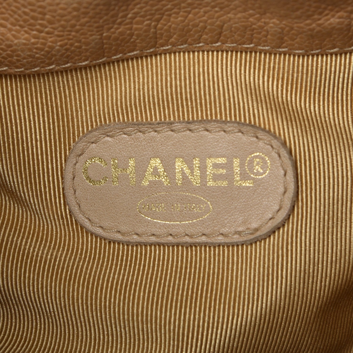 Chanel Caviar Drawstring Shoulder Bag Beige 8 of 14