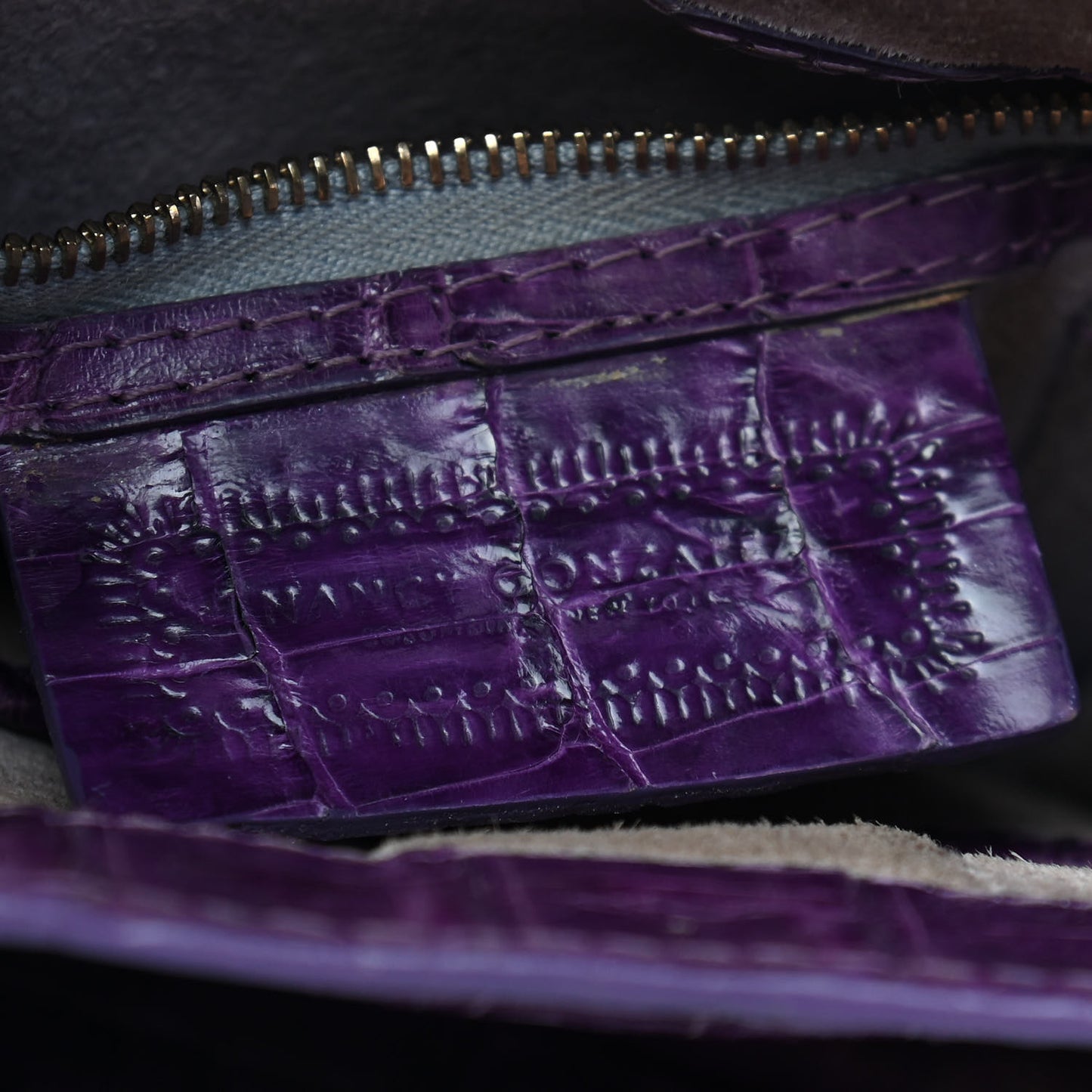 Crocodile Tote Purple