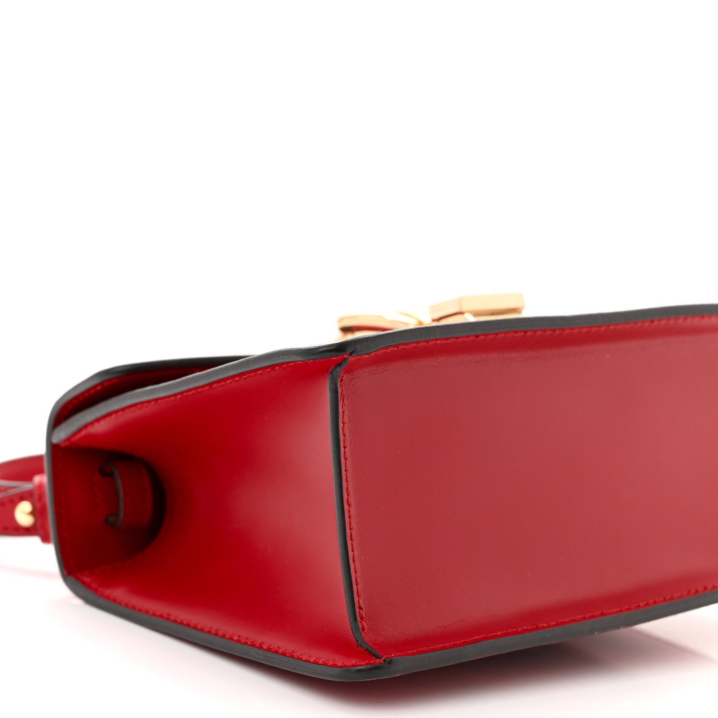 Calfskin Mini Sylvie Top Handle Bag Hibiscus Red