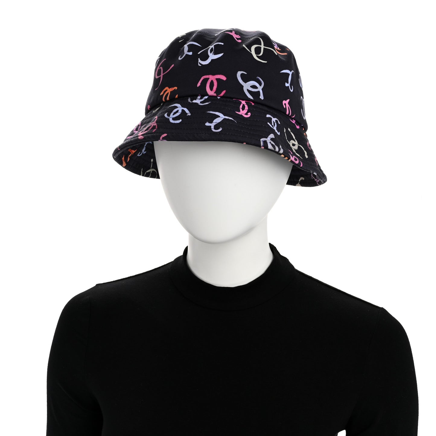 Nylon CC Bucket Hat M Navy Multicolor