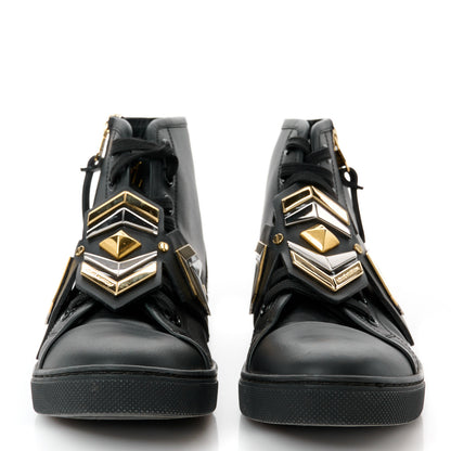 Louis Vuitton Calfskin Punchy Karakoram Sneaker Boots 37.5 Black 2 of 9