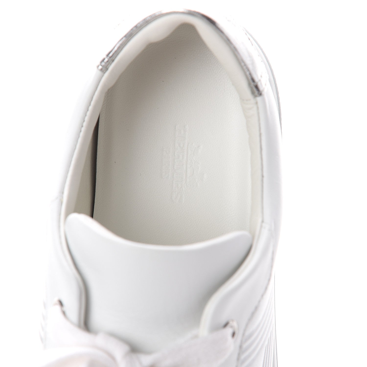 Hermes Nappa Womens Avantage Sneakers 38 White Argent 6 of 7