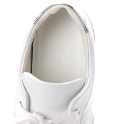 Hermes Nappa Womens Avantage Sneakers 38 White Argent 6 of 7