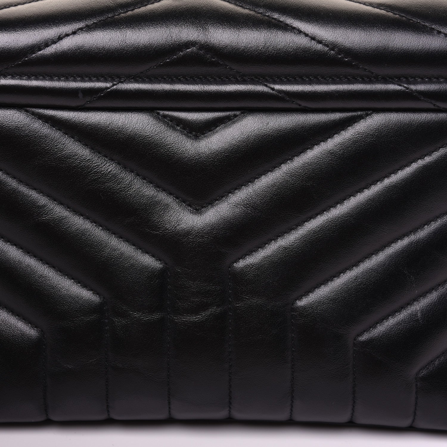 Saint Laurent Calfskin Y Quilted Monogram Small Loulou Chain Satchel Black 15 of 19
