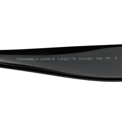 Chanel Acetate Polarized Oval CC Sunglasses 5469-B Black 5 of 8