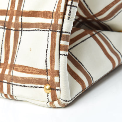 Prada Tessuto Stampato Plaid Tote Moro 20 of 25