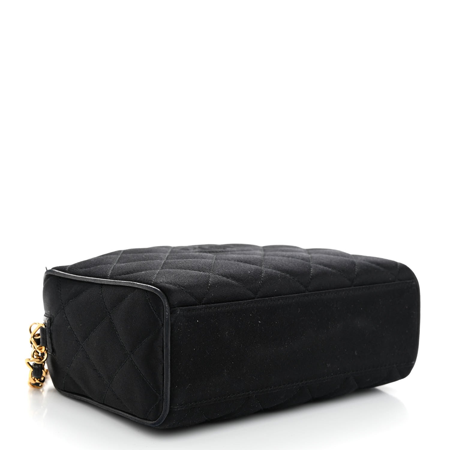 Chanel Satin Quilted Tassel Camera Case Black 4 of 12
