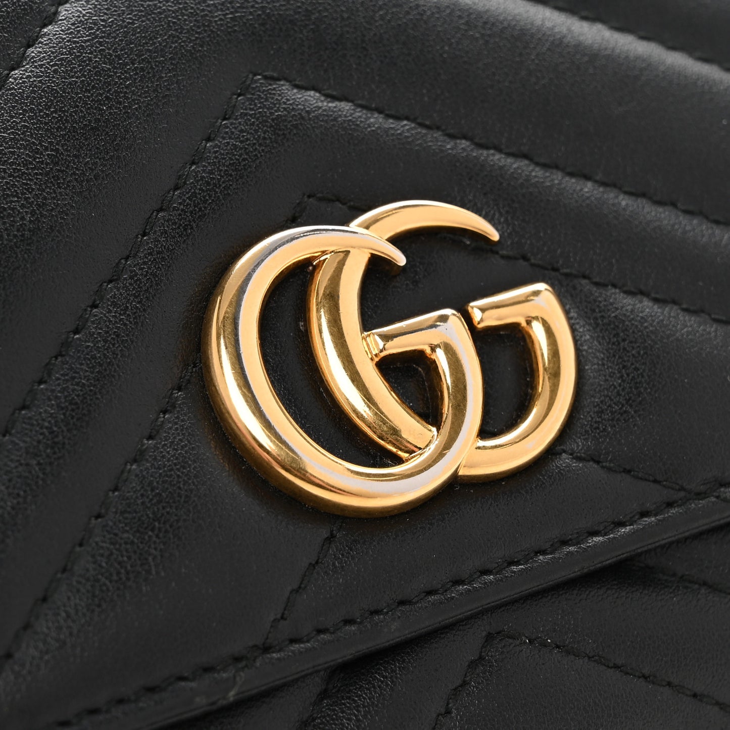 Calfskin Matelasse GG Marmont Continental Wallet Black