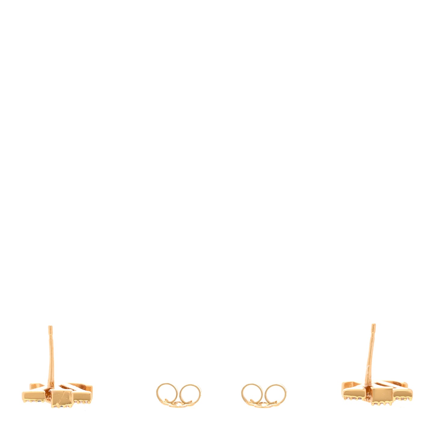 LOUIS VUITTON Metal Crystal LV Iconic Earrings Gold