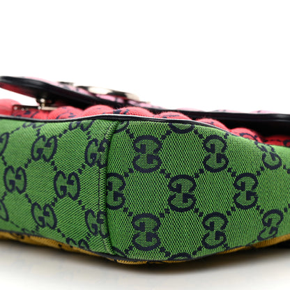 Gucci Monogram Multicolor Matelasse Diagonal Small GG Marmont Shoulder Bag Pink Blue Red Yellow Green 10 of 10