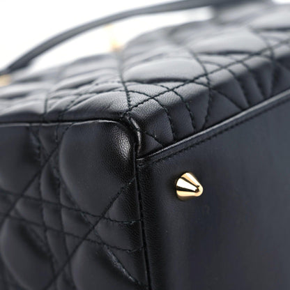 Christian Dior Lambskin Cannage Medium Lady Dior Black 7 of 15