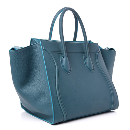 Celine Grained Calfskin Medium Phantom Luggage Slate Blue 3 of 8