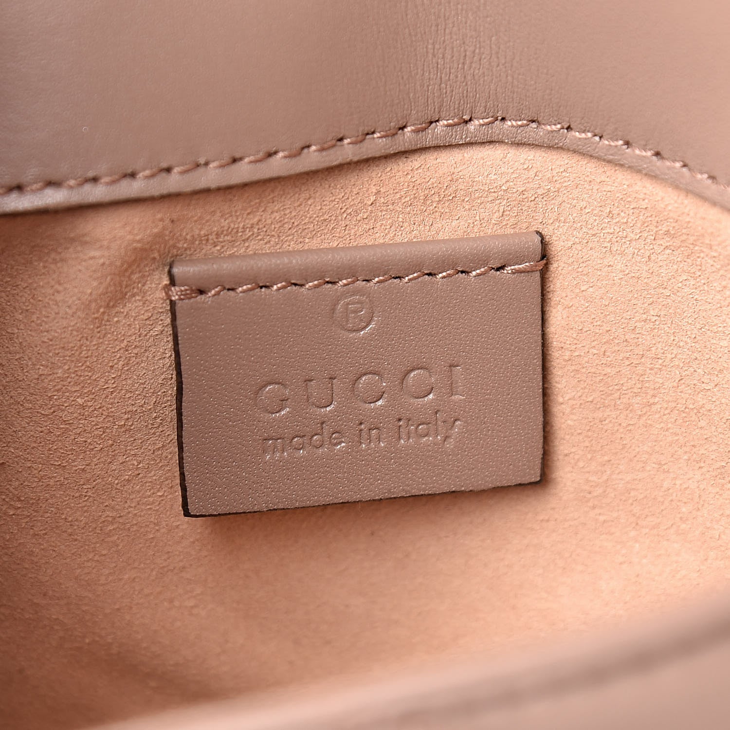 Gucci Calfskin Matelasse Super Mini GG Marmont Shoulder Bag Porcelain Rose 6 of 10