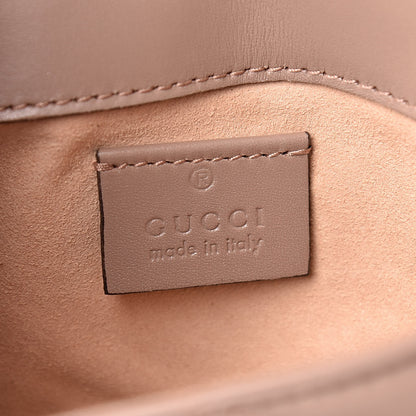 Gucci Calfskin Matelasse Super Mini GG Marmont Shoulder Bag Porcelain Rose 6 of 10
