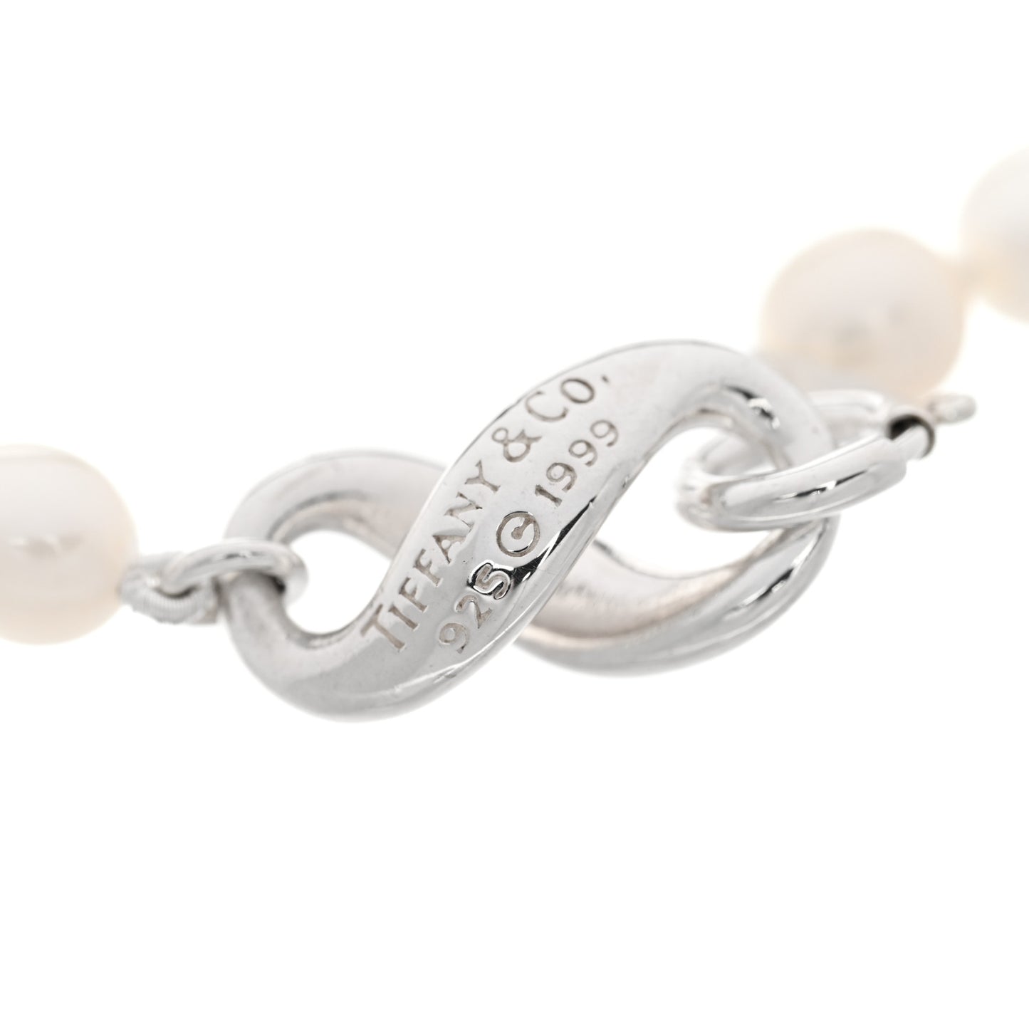 Sterling Silver Cultured Pearl Figure 8 Bracelet