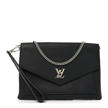Louis Vuitton Soft Calfskin My Lockme Chain Pochette Black 1 of 10