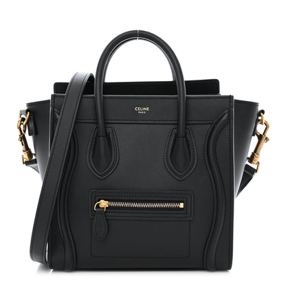 Celine Smooth Calfskin Nano Luggage Black 1 of 12