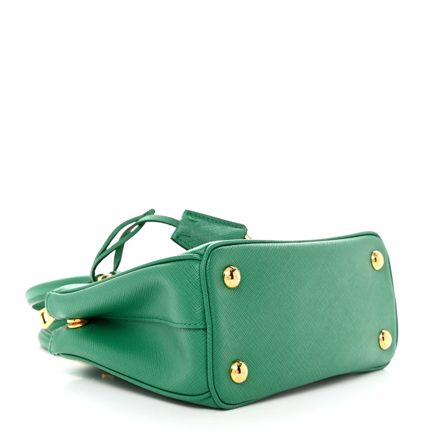 Saffiano Lux Mini Galleria Double Zip Tote Biliardo