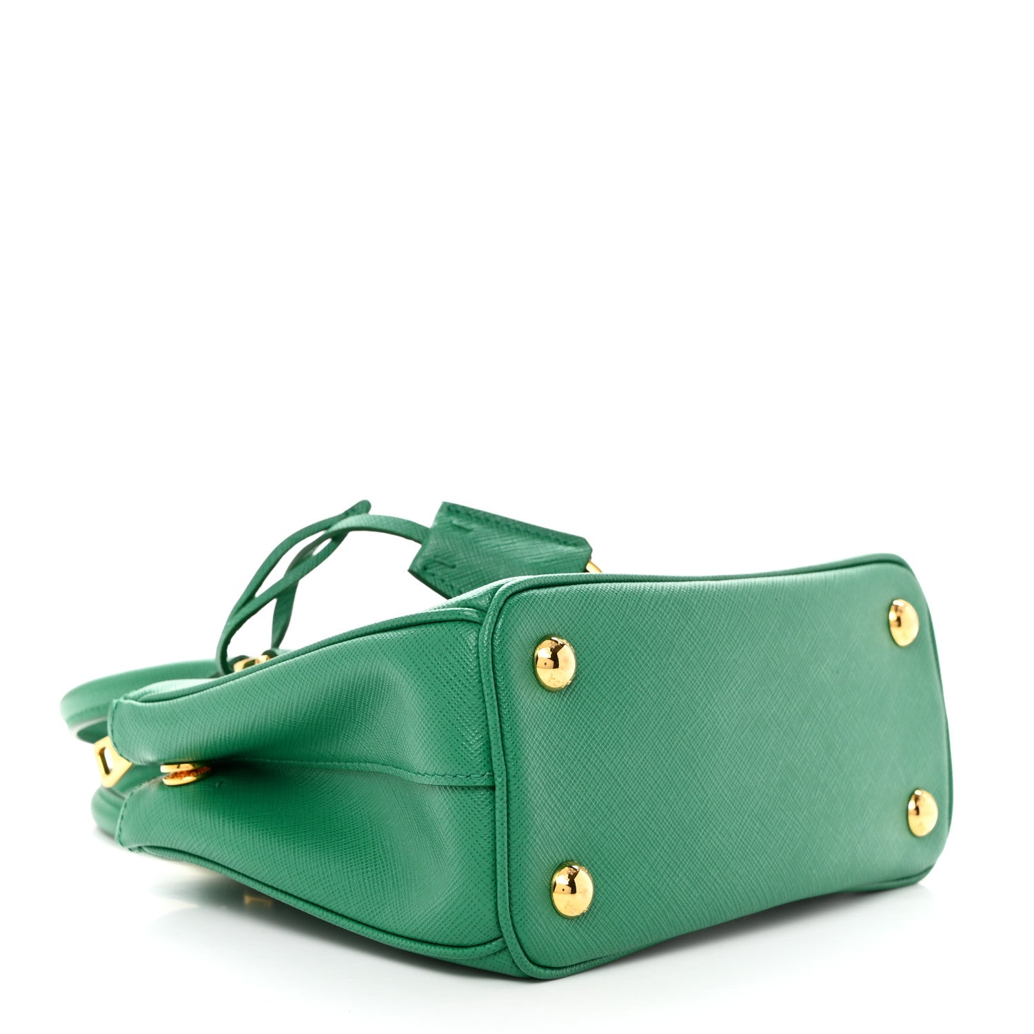 Prada Saffiano Lux Mini Galleria Double Zip Tote Biliardo 4 of 12