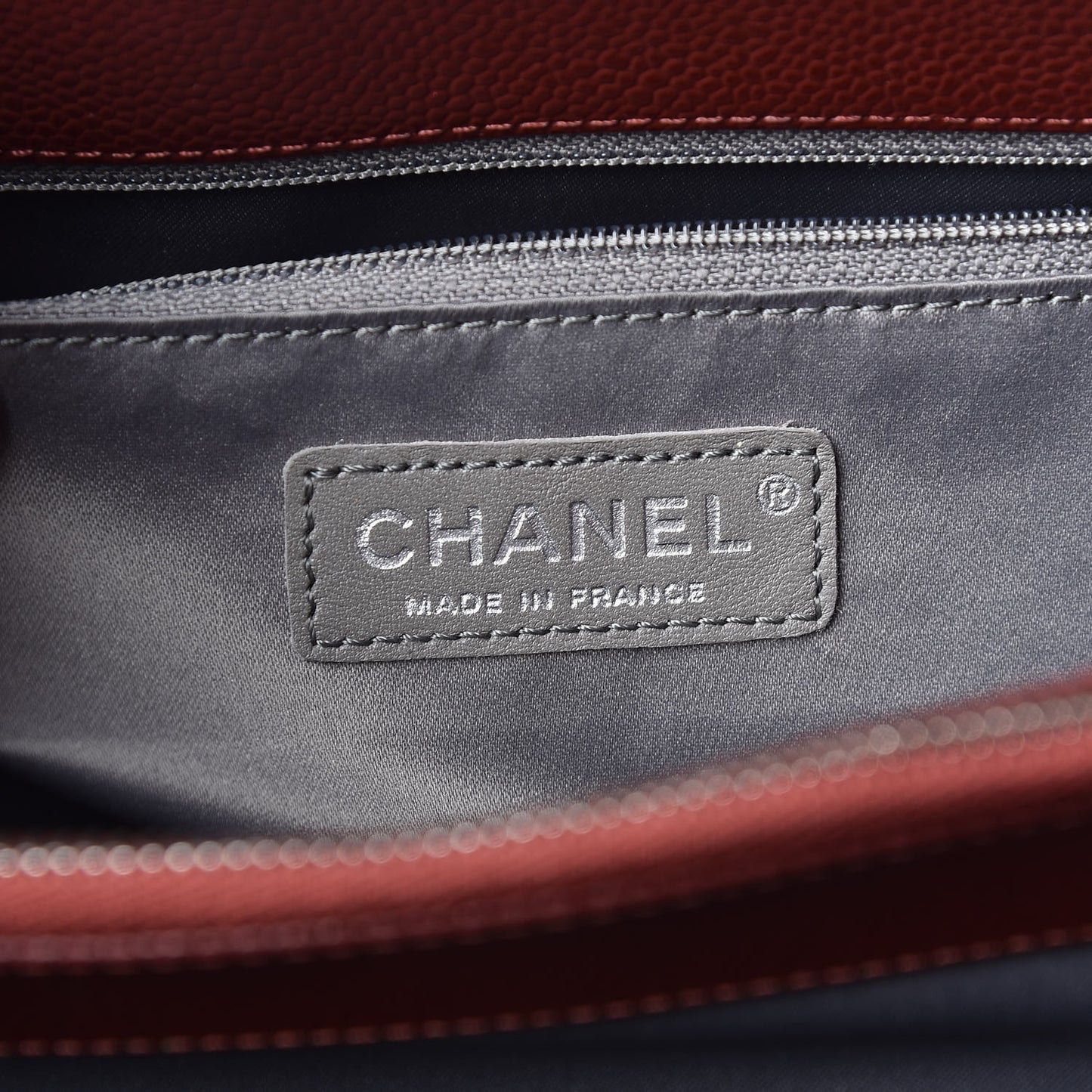 Caviar Quilted Grand Shopping Tote GST Dark Burgundy