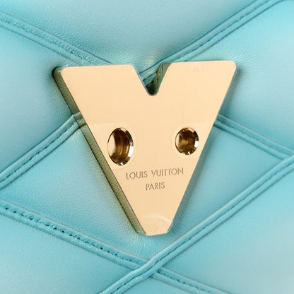 Louis Vuitton LOUIS VUITTON Lambskin Malletage Top Handle GO-14 MM Lagoon 9 of 12