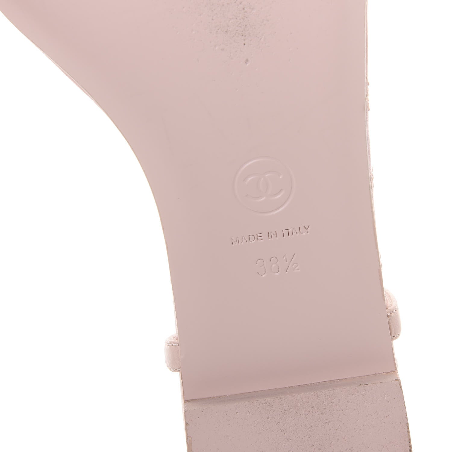 Chanel Lambskin Crystal Baguette CC Thong Sandals 38.5 Pink 6 of 8