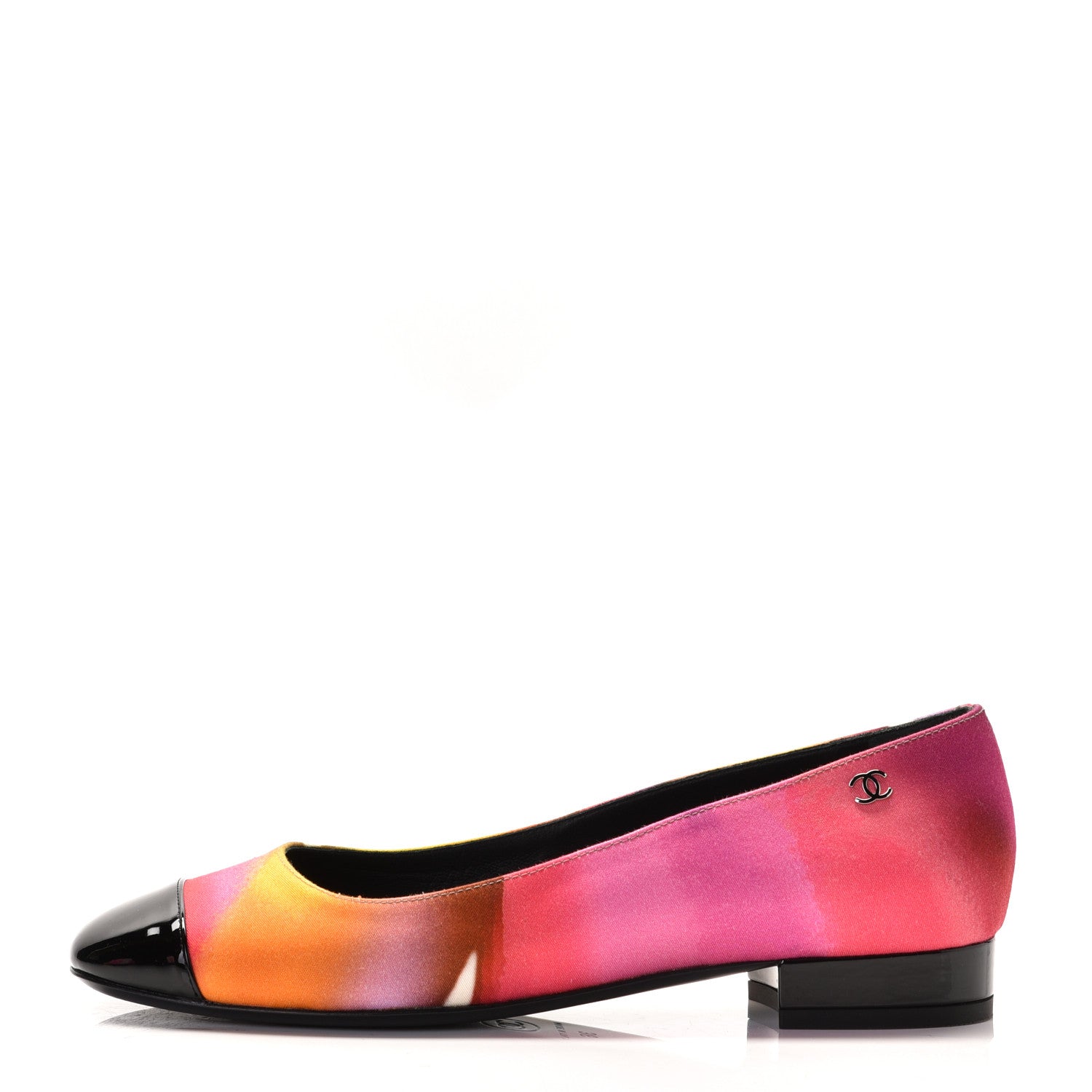 Chanel Fabric Patent Printed CC Cap Toe Ballerina Flats 36 Multicolor 1 of 18