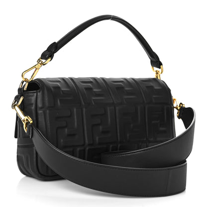 Fendi Nappa FF 1974 Embossed Baguette Black 3 of 8