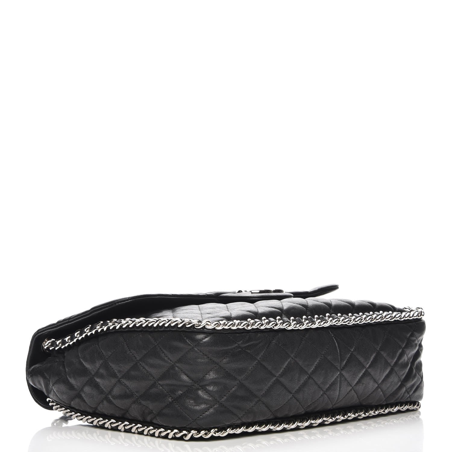 Chanel Washed Lambskin Quilted Maxi Chain Around Flap Black 4 of 7