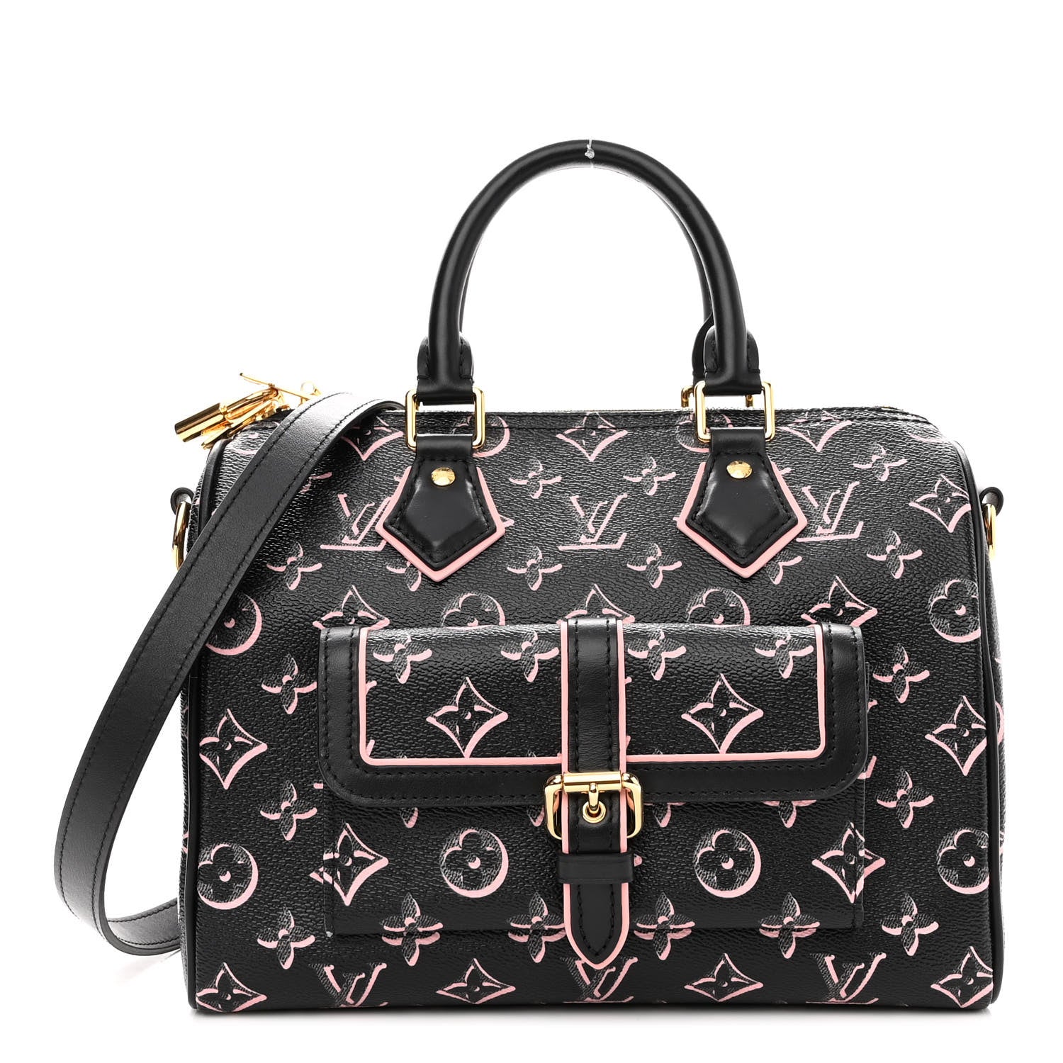 Louis Vuitton Monogram Fall for You Speedy Bandouliere 25 Black 1 of 9