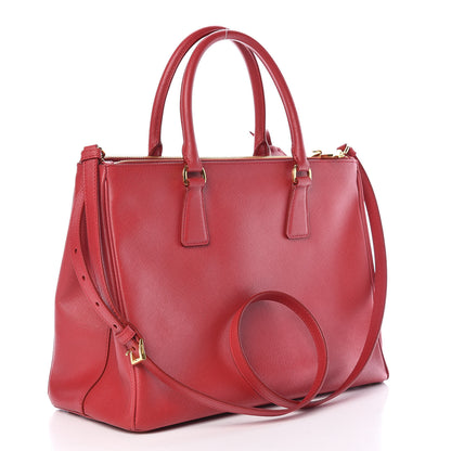 Prada Saffiano Medium Galleria Double Zip Tote Fuoco 4 of 10