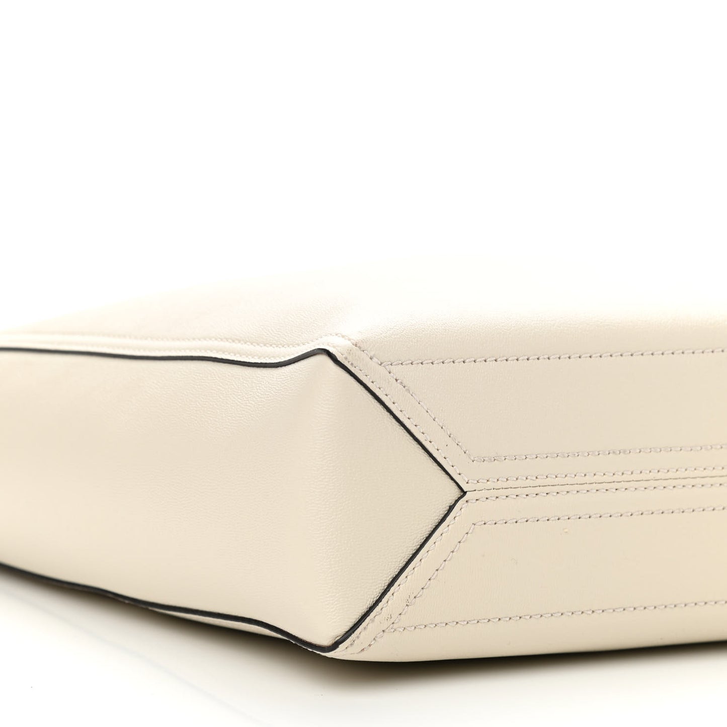 New Sakai Calfskin Lux Small Dahlia Tote Mystic White