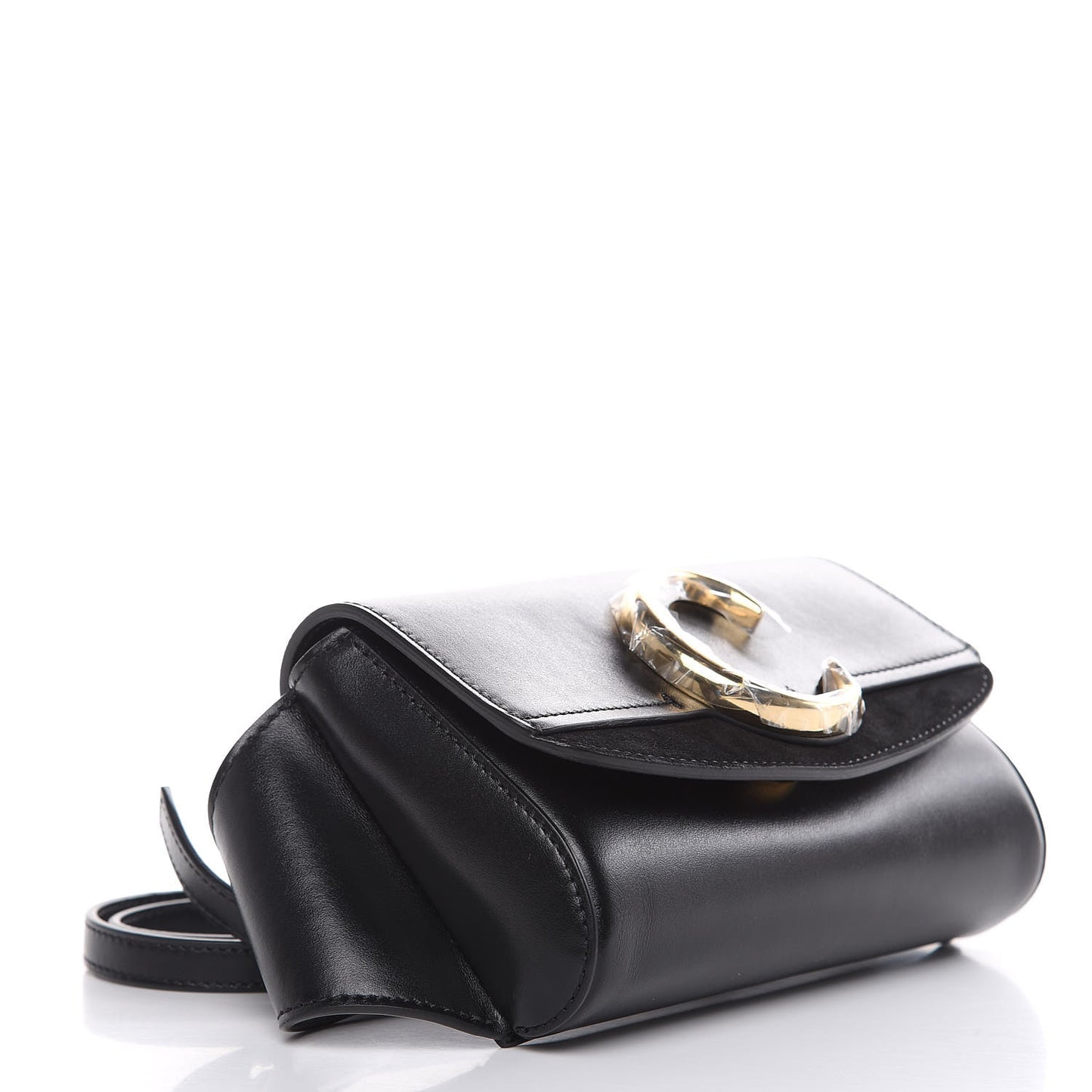 Calfskin Suede C Belt Bag Black