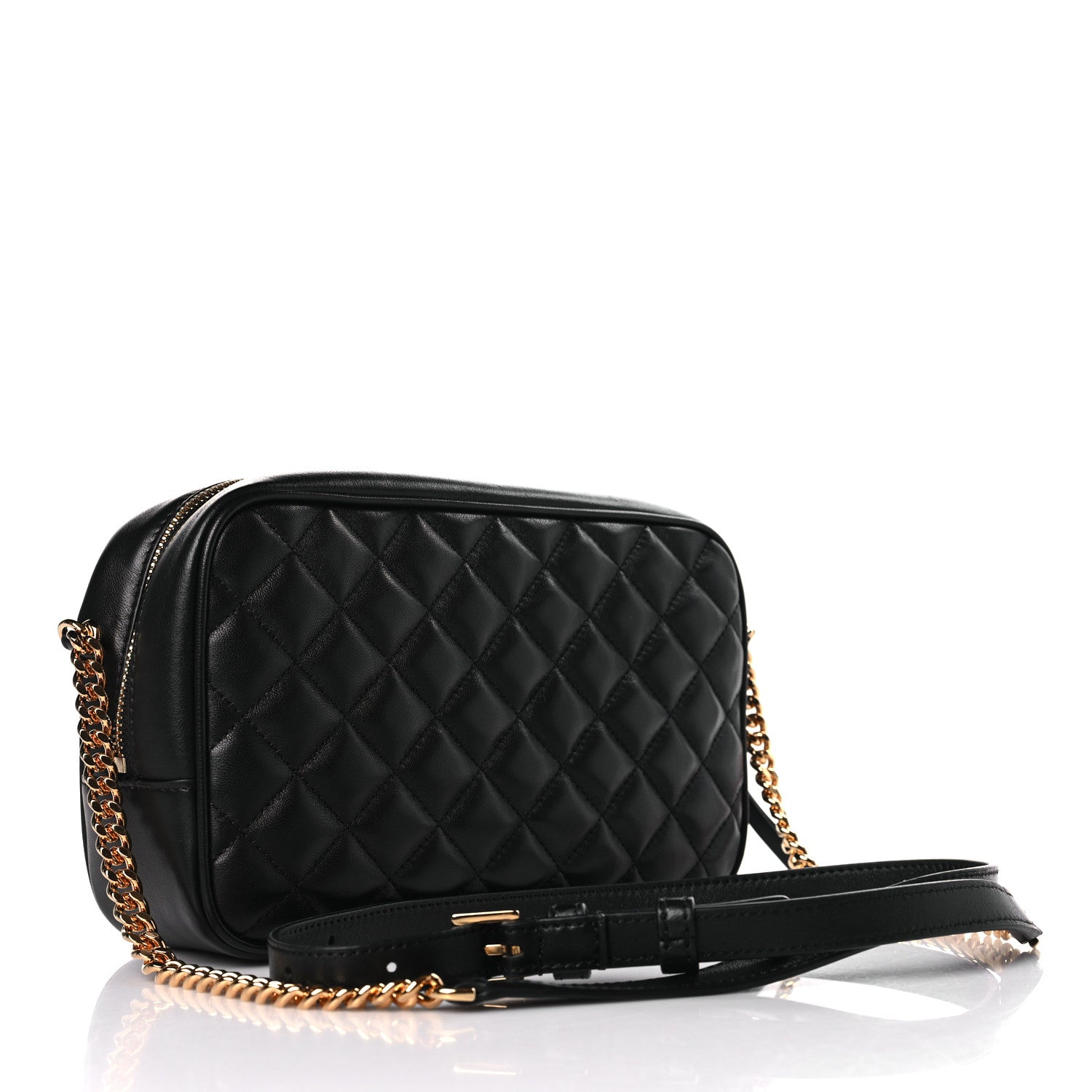Versace Nappa Quilted Medium Medusa Camera Bag Black 3 of 8